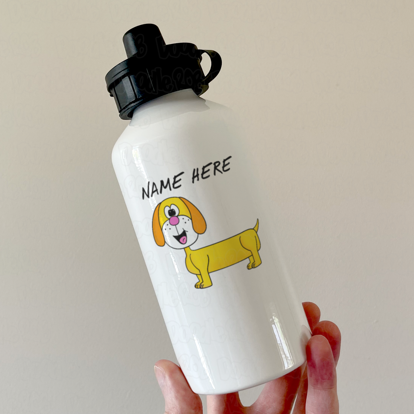 Dachshund Personalised Water Bottle - Dog Lover Water Bottle - Sausage Dog Custom Gift For Her