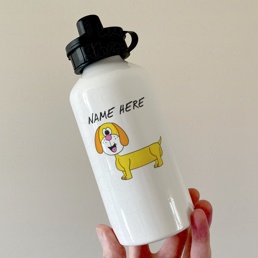 Dachshund Personalised Water Bottle - Dog Lover Water Bottle - Sausage Dog Custom Gift For Her