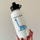 Dinosaur Personalised Water Bottle - Diplodocus Custom Water Bottle - Dinosaur Gift For Boy