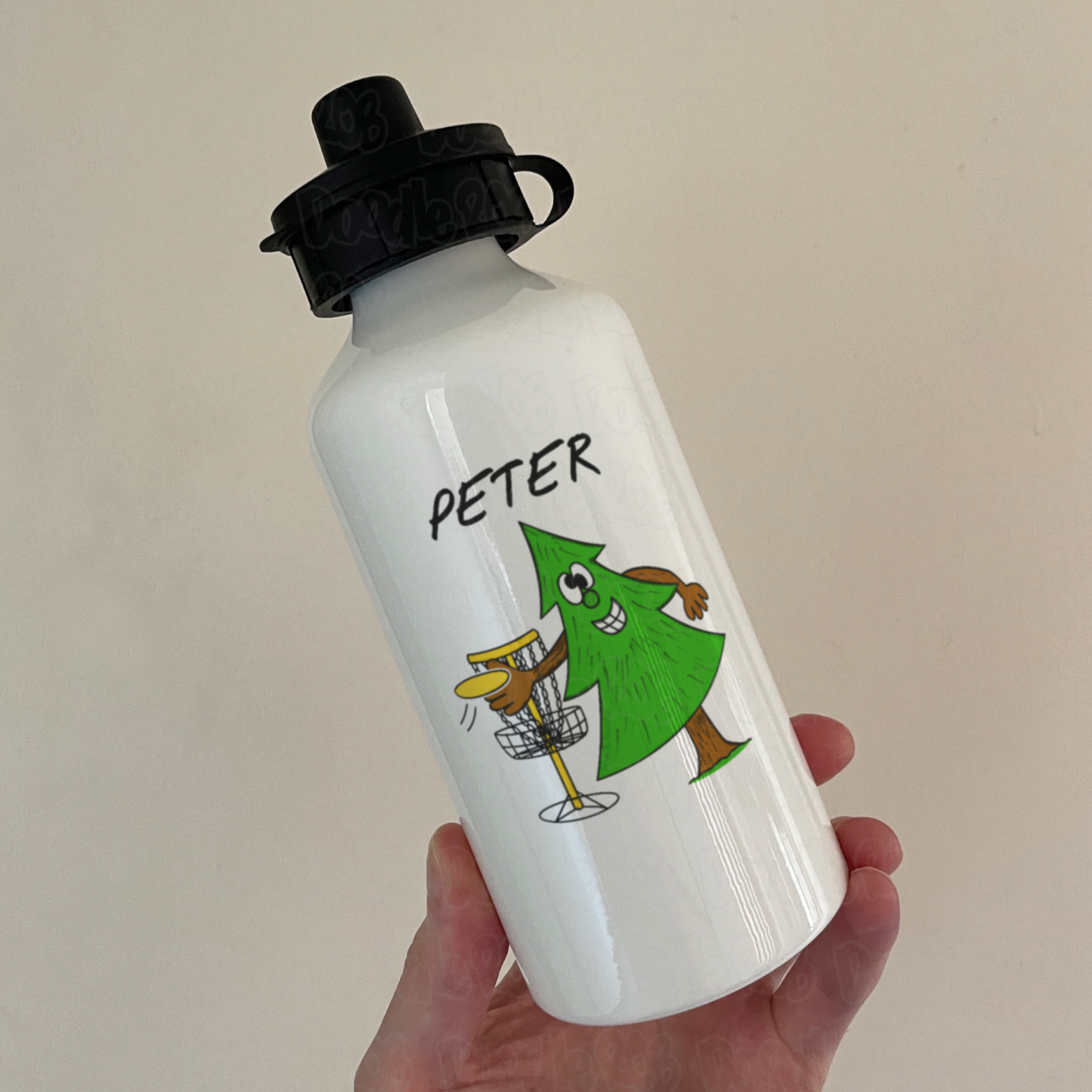 Disc Golf Personalised Water Bottle - Custom Frisbee Golf Water Bottle