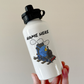 Steam Train Personalised Water Bottle (Blue) - Custom Railway Gift