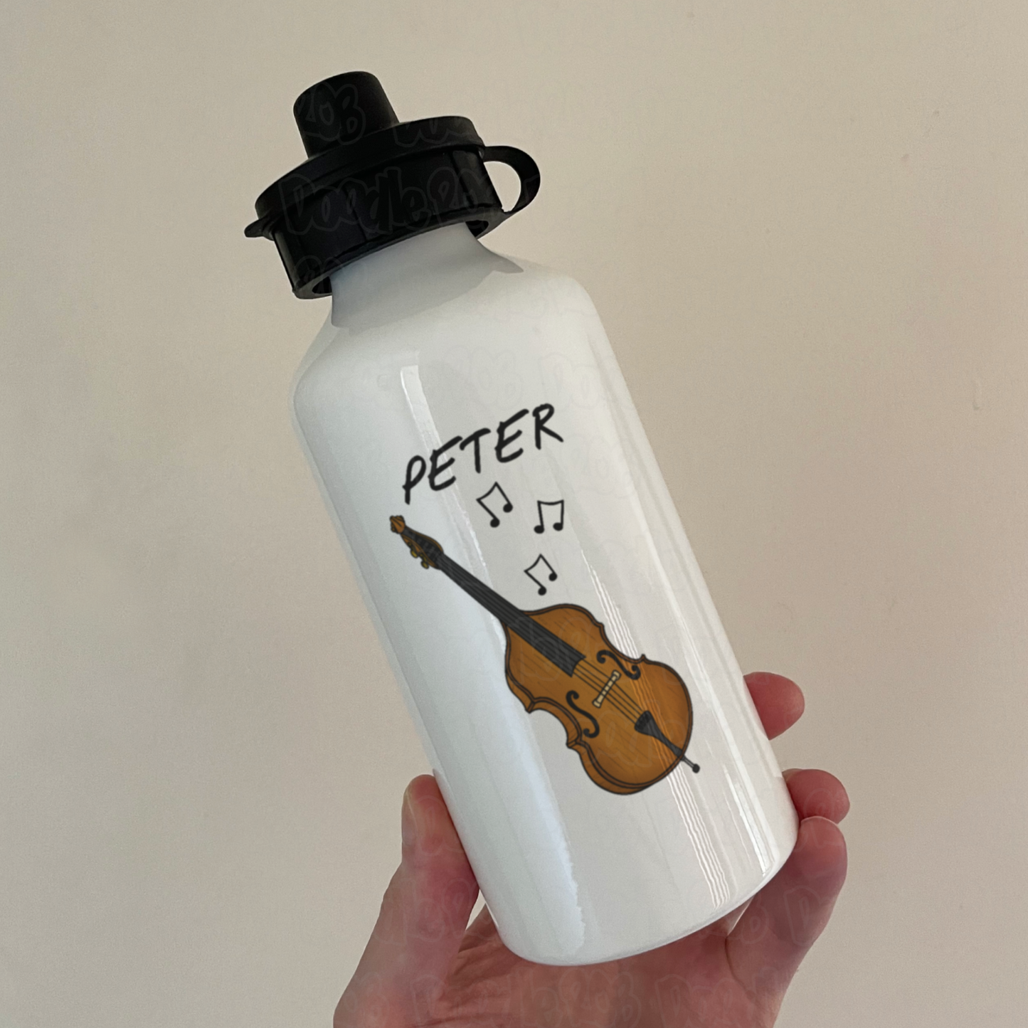 Double Bass Personalised Water Bottle - Custom Gift For Bassist - Jazz Musician Gift
