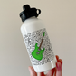 Electric Guitar Musical Notes Water Bottle (Green) - Guitar Teacher Water Bottle - Gift For Guitarist