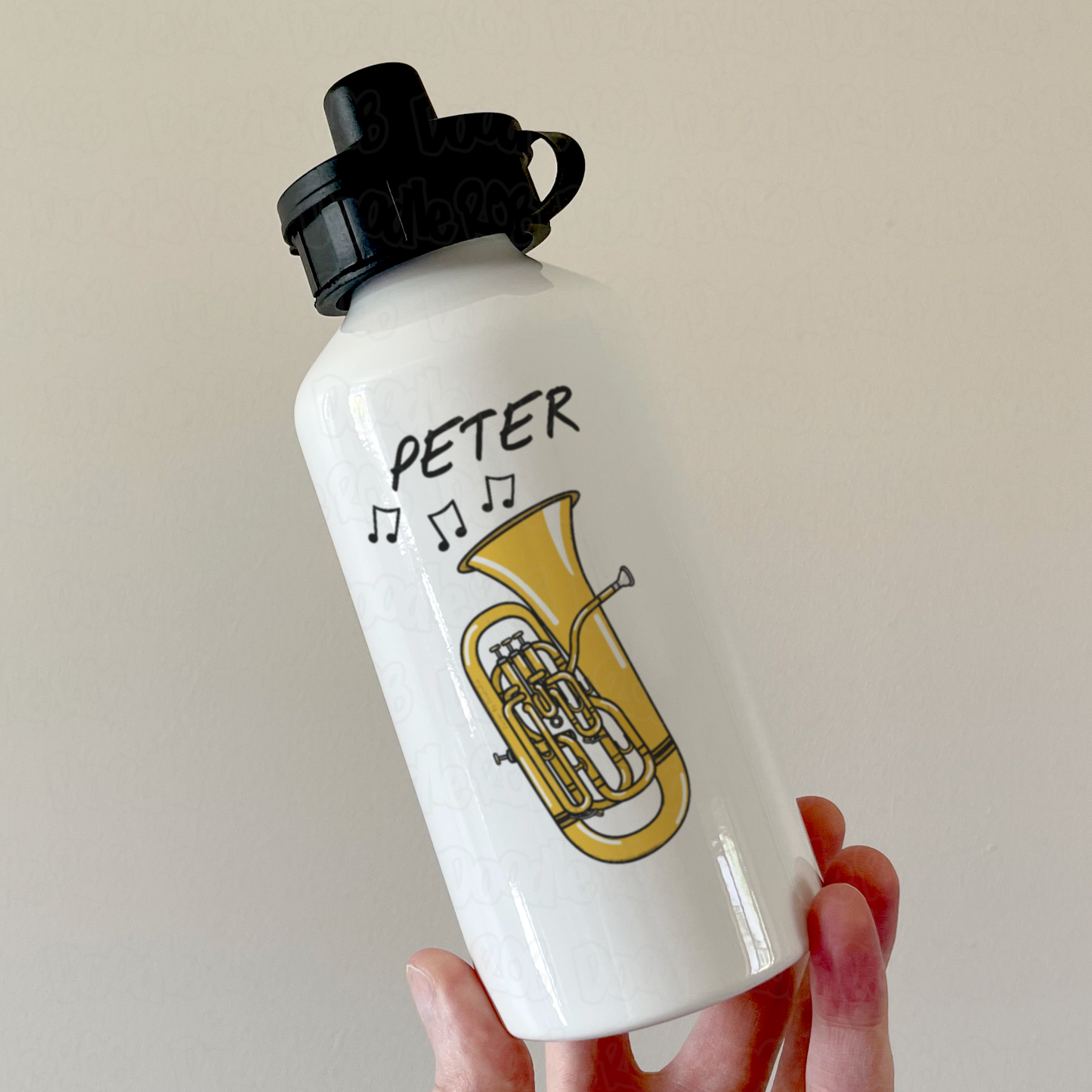 Euphonium Personalised Water Bottle - Custom Euphonium Water Bottle - Gift For Brass Musician