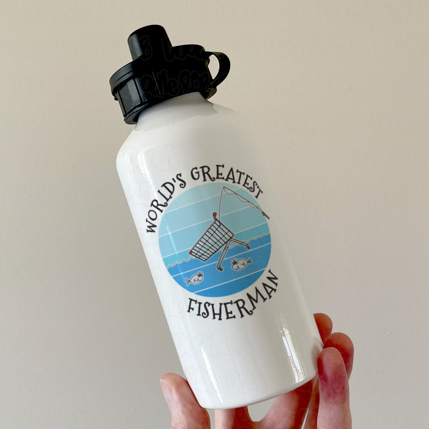 Funny Fishing Water Bottle - World's Greatest Fisherman - Retirement Gift For Him