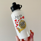 Personalised French Horn Water Bottle (Hearts) - Horn Player Anniversary Gift - Brass Musician Custom Water Bottle