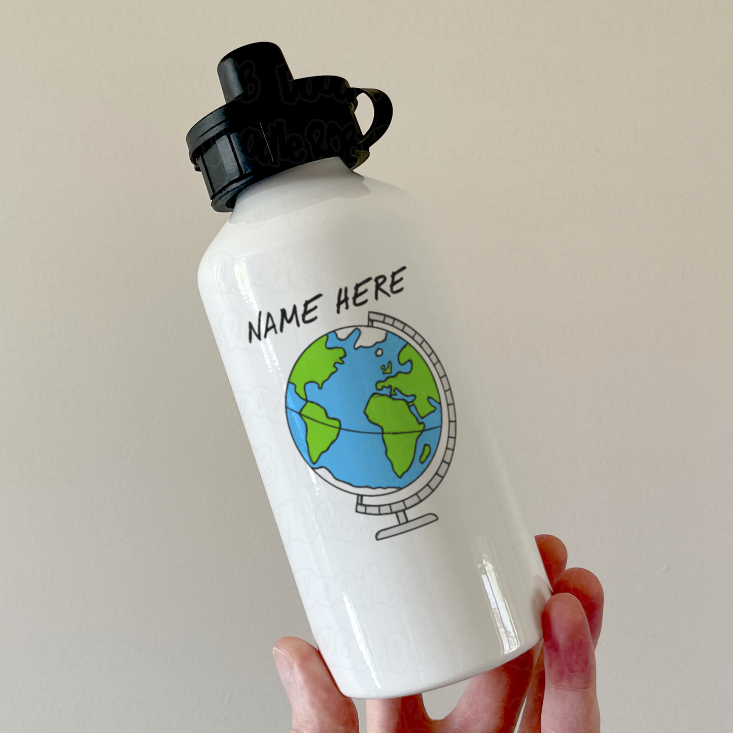 Geography Personalised Water Bottle - Custom Gift For Travel Enthusiast - Geography Teacher Gift