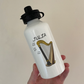 Harp Personalised Water Bottle - Harpist Custom Gift - Harp Teacher Gift - String Musician Water Bottle