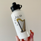 Harp Personalised Water Bottle - Harpist Custom Gift - Harp Teacher Gift - String Musician Water Bottle