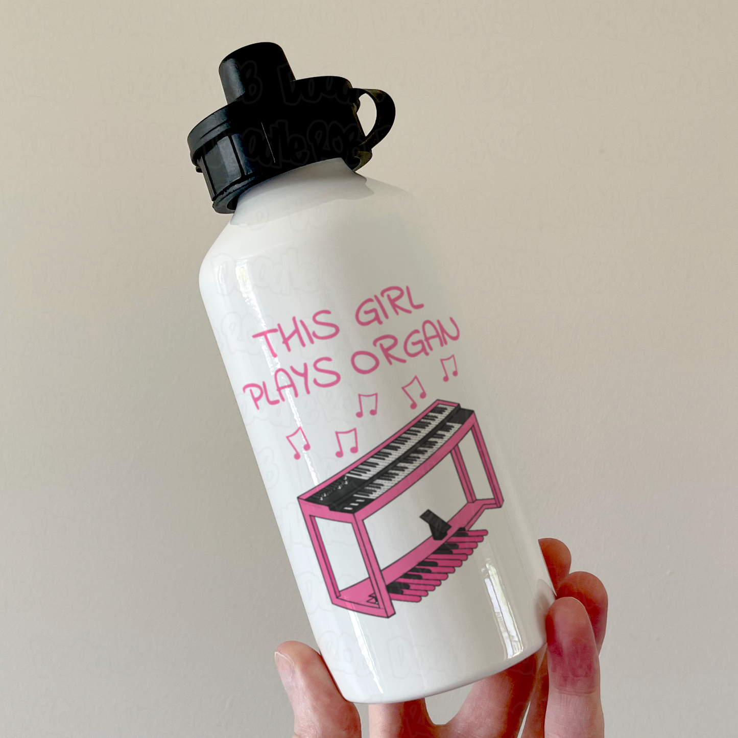 Female Organist Water Bottle - This Girl Plays Organ - Organ Student Gift - Musician Gift For Girl