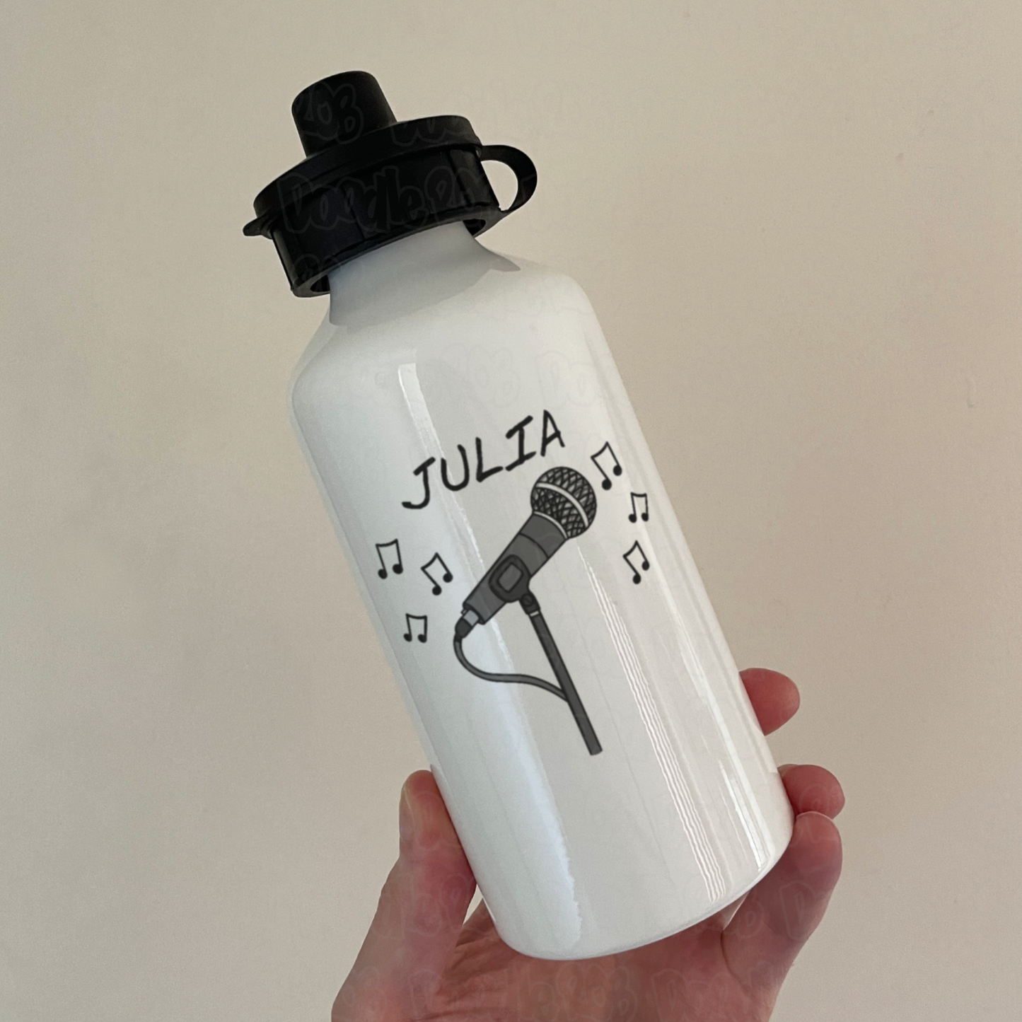 Singer Personalised Water Bottle - Custom Gift For Vocalist - Singing Teacher Gift - Musician Water Bottle