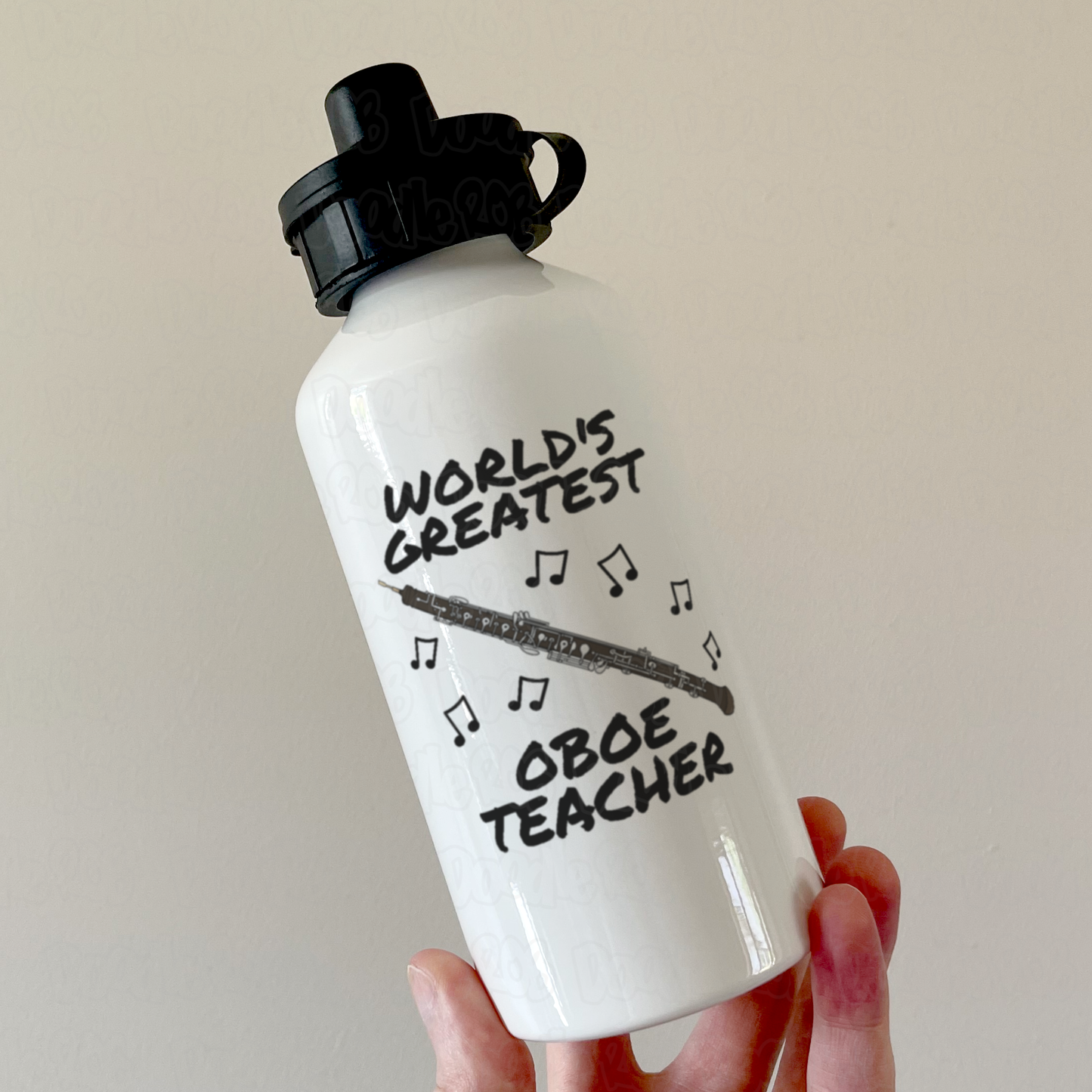 Oboe Teacher Water Bottle - World's Greatest Oboe Teacher - Woodwind Teacher Gift