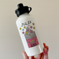 Floral Church Organ Personalised Water Bottle - Church Organist Custom Water Bottle - Musician Gift For Her