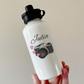 Wedding Photographer Personalised Water Bottle - Vintage Camera With Pink Hearts - Custom Gift For Photographer