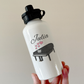 Wedding Pianist Personalised Water Bottle - Grand Piano With Pink Hearts - Musician Custom Gift