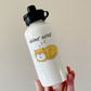 Sleeping Cat Personalised Water Bottle (Ginger) - Custom Cat Lover Water Bottle - Funny Gift For Cat Mum