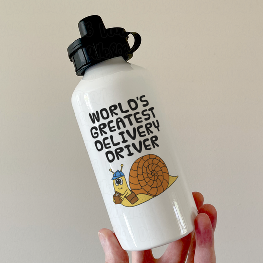 Funny Delivery Driver Water Bottle (Snail) - World's Greatest Delivery Driver