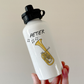 Tenor Horn Personalised Water Bottle - Gift For Brass Musician - Custom Horn Player Water Bottle