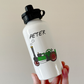 Traction Engine Personalised Water Bottle (Green) - Custom Water Bottle For Steam Enthusiast