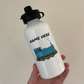 Diesel Train Personalised Water Bottle (Blue) - Custom Train Water Bottle - Rail Enthusiast Gift