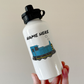 Diesel Train Personalised Water Bottle (Blue) - Custom Train Water Bottle - Rail Enthusiast Gift