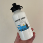 Steam Train Personalised Water Bottle (Blue) - Custom Rail Enthusiast Water Bottle - Train Gift For Him