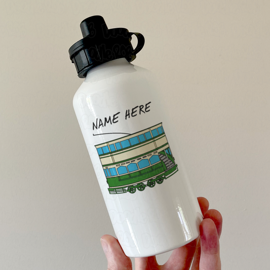 Tram Personalised Water Bottle - Custom Gift For Rail Enthusiast - Vintage Tram Water Bottle