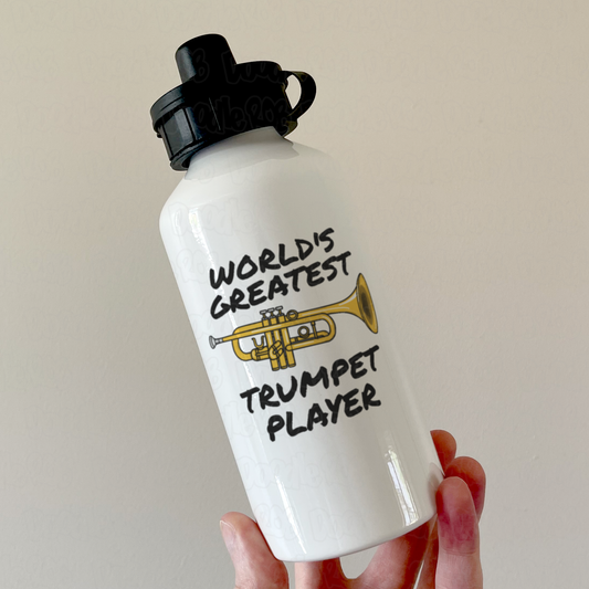 Trumpeter Water Bottle - World's Greatest Trumpet Player - Brass Musician Gift