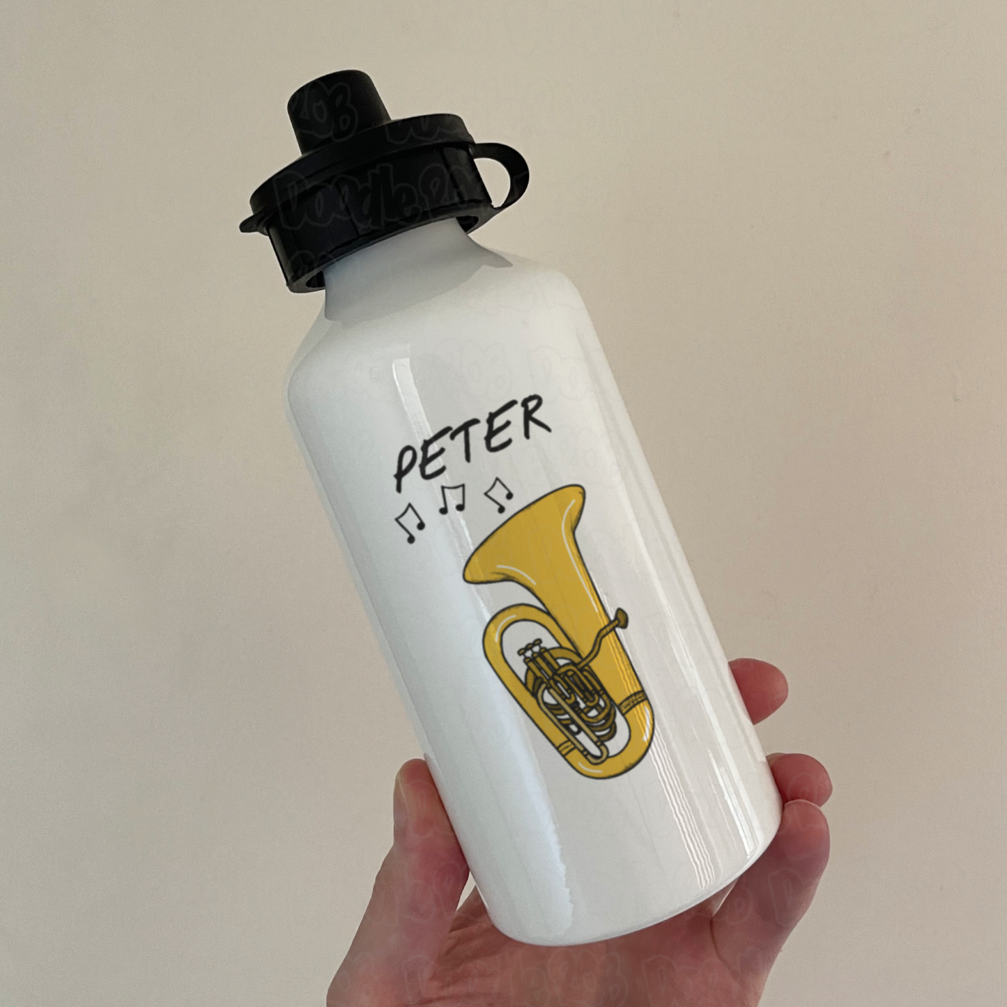 Tuba Personalised Water Bottle - Tubaist Custom Water Bottle - Brass Teacher Gift