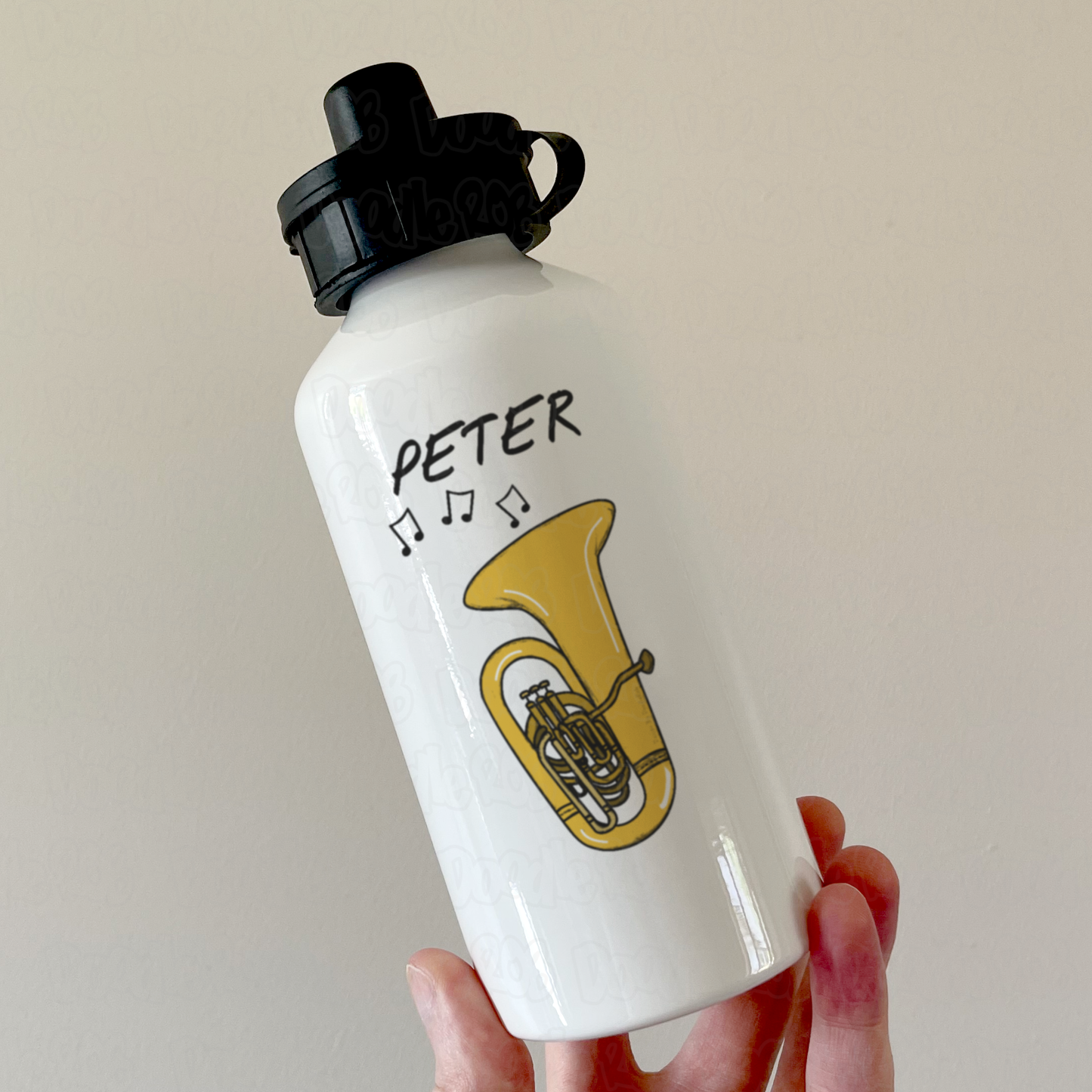 Tuba Personalised Water Bottle - Tubaist Custom Water Bottle - Brass Teacher Gift