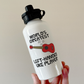 Left Handed Ukulele Water Bottle (Red) - World's Greatest Left-Handed Uke Player - Funny Gift For Uke Player