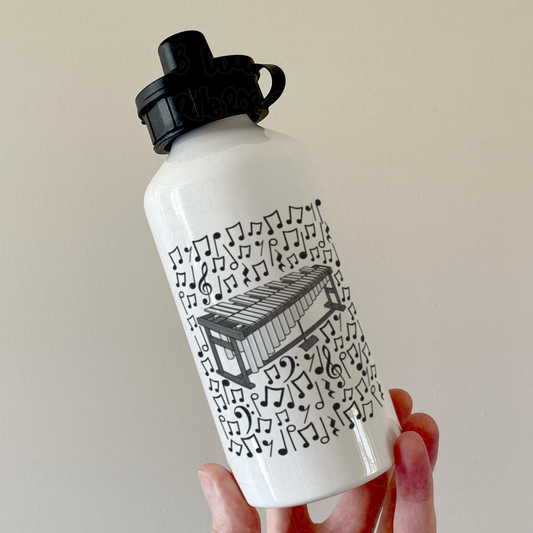 Vibraphone Musical Notes Water Bottle - Gift For Percussionist - Percussion Teacher Water Bottle - Orchestral Musician Gift