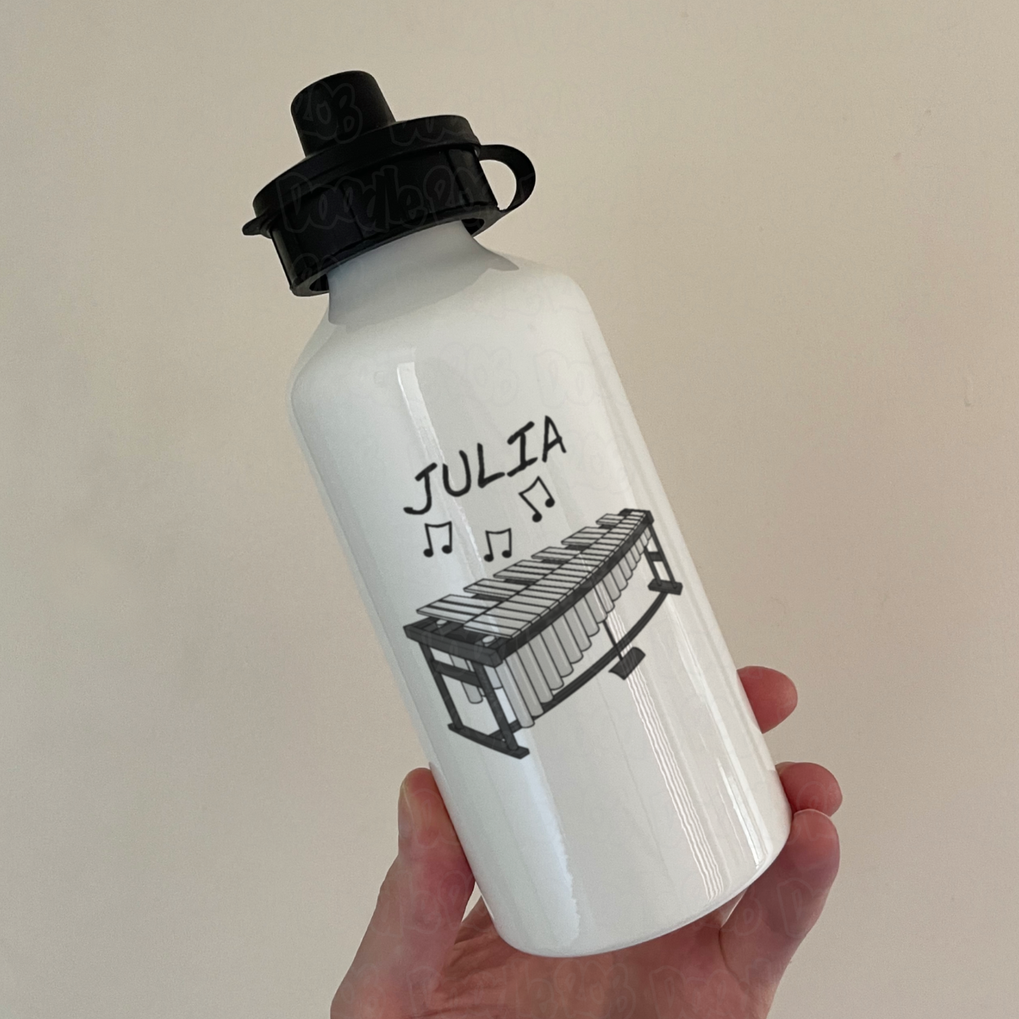 Vibraphone Personalised Water Bottle - Vibraphonist Custom Water Bottle - Percussion Teacher Gift