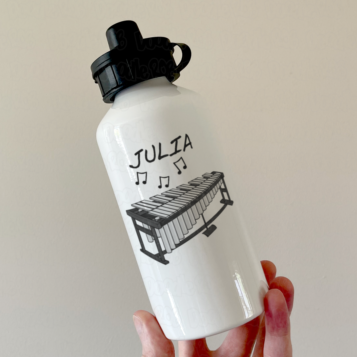 Vibraphone Personalised Water Bottle - Vibraphonist Custom Water Bottle - Percussion Teacher Gift