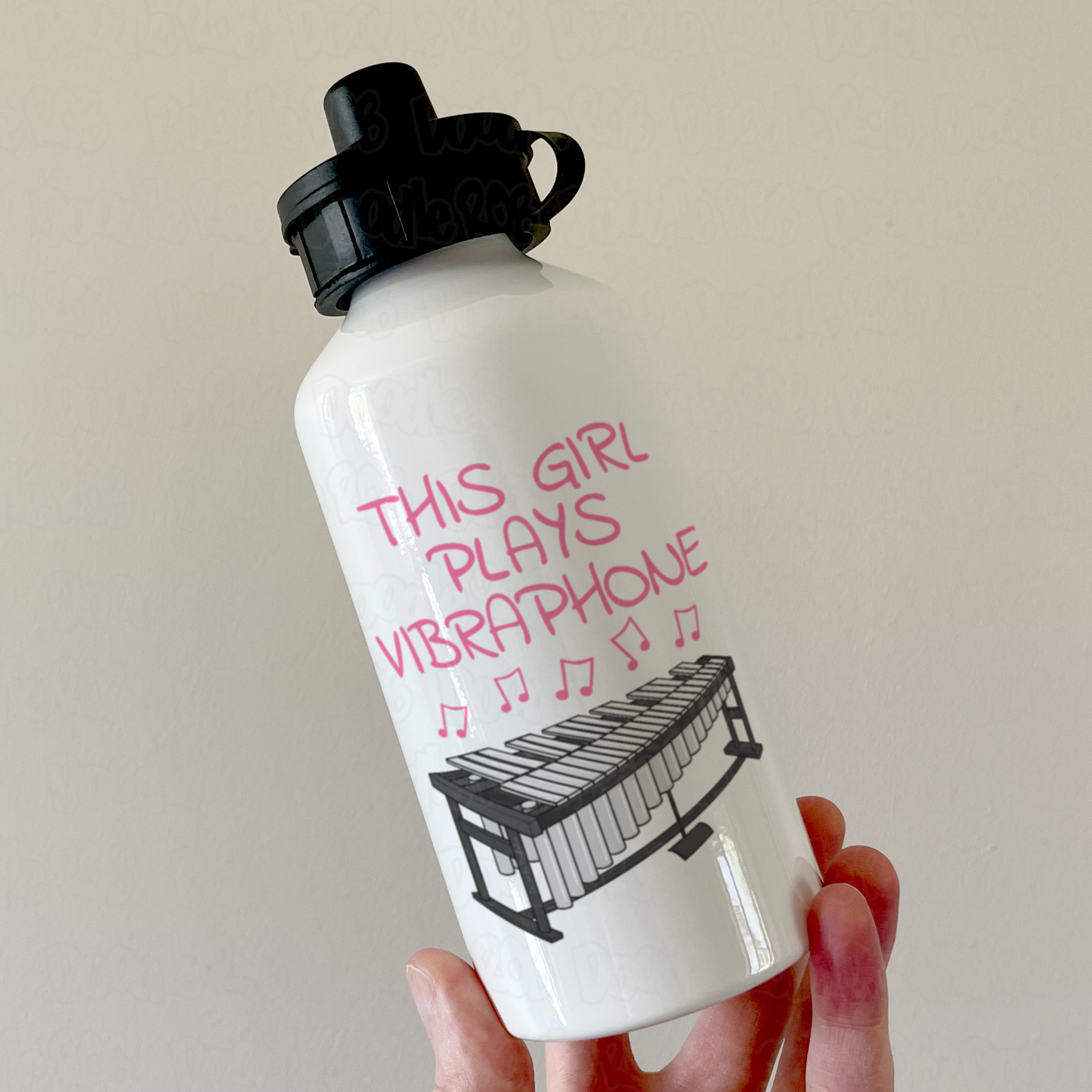 Girl's Vibraphone Water Bottle - This Girl Plays Vibraphone - Female Vibraphonist - Percussionist Gift