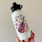Floral Violin Personalised Water Bottle - Violinist Custom Water Bottle - String Musician Gift For Her