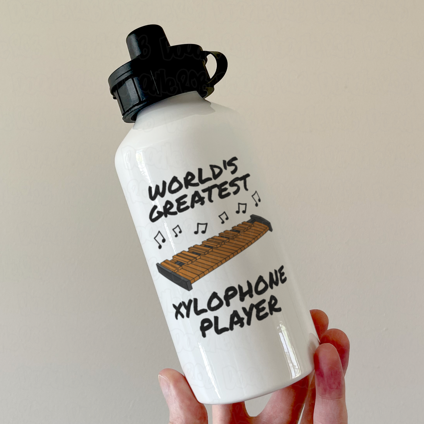 Xylophone Water Bottle - World's Greatest Xylophone Player - Gift For Xylophonist - Xylophone Teacher Gift