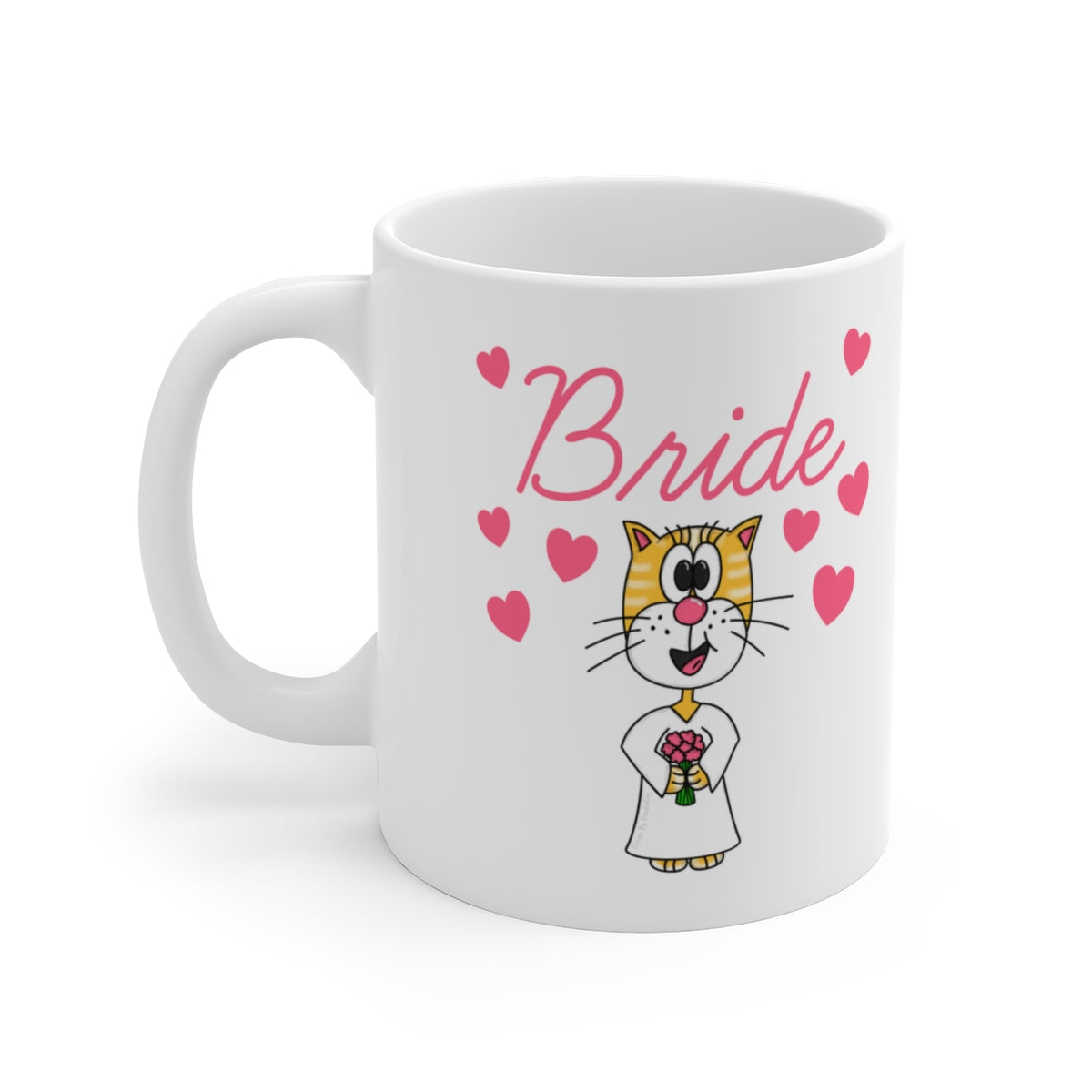 Cat Bride Mug - Bridal Gift For Cat Lover - Cute Hen Party Gift