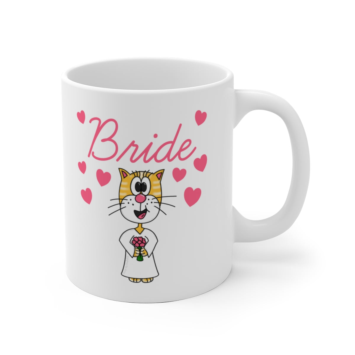 Cat Bride Mug - Bridal Gift For Cat Lover - Cute Hen Party Gift