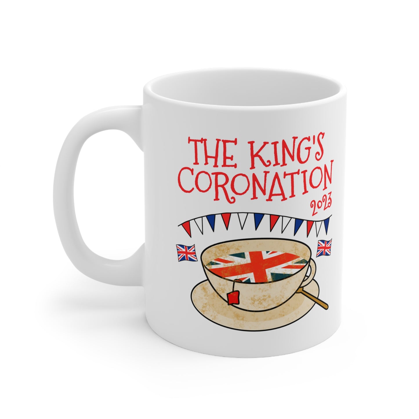The King's Coronation 2023 Mug - UK Flag Cup Of Tea - Souvenir Gift