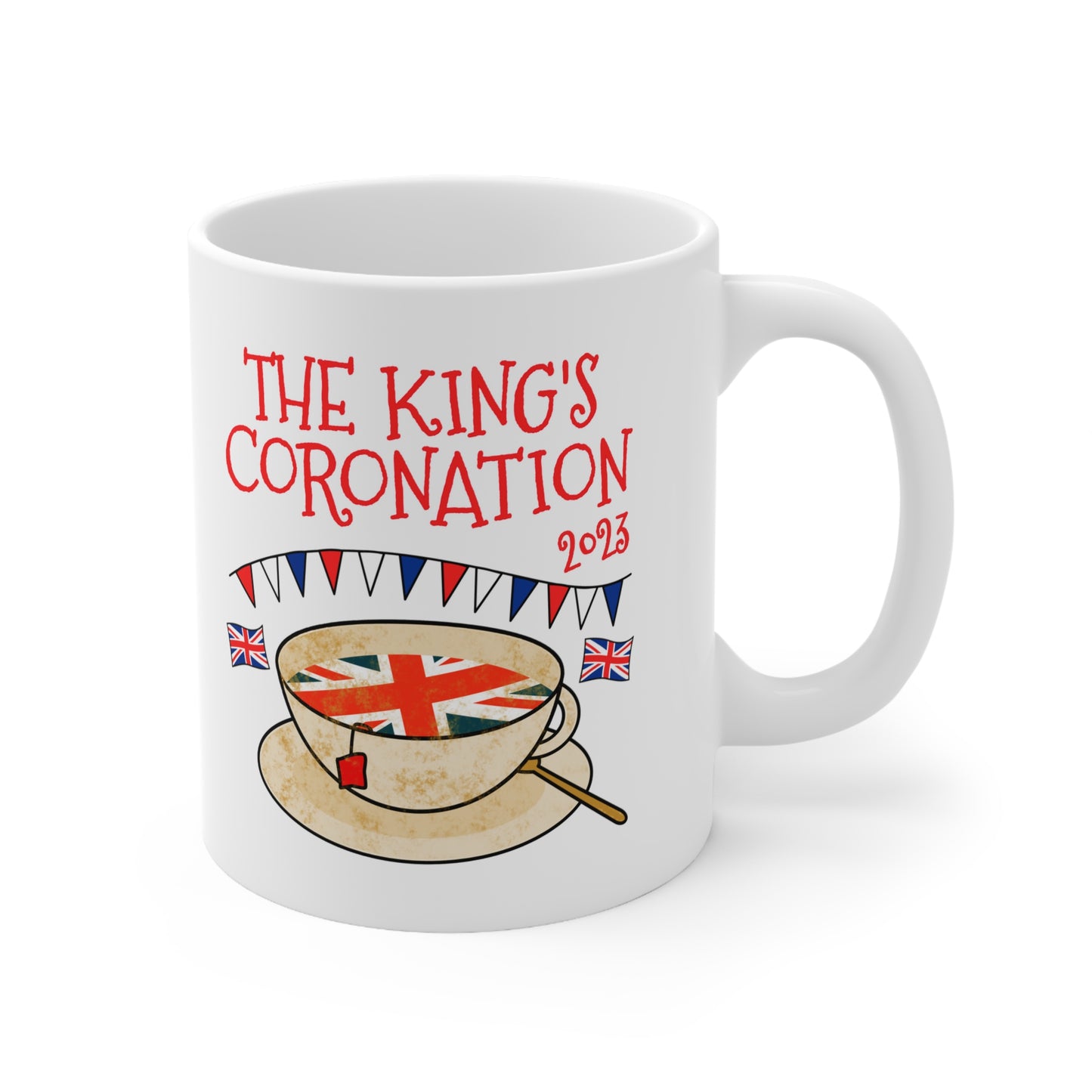 The King's Coronation 2023 Mug - UK Flag Cup Of Tea - Souvenir Gift