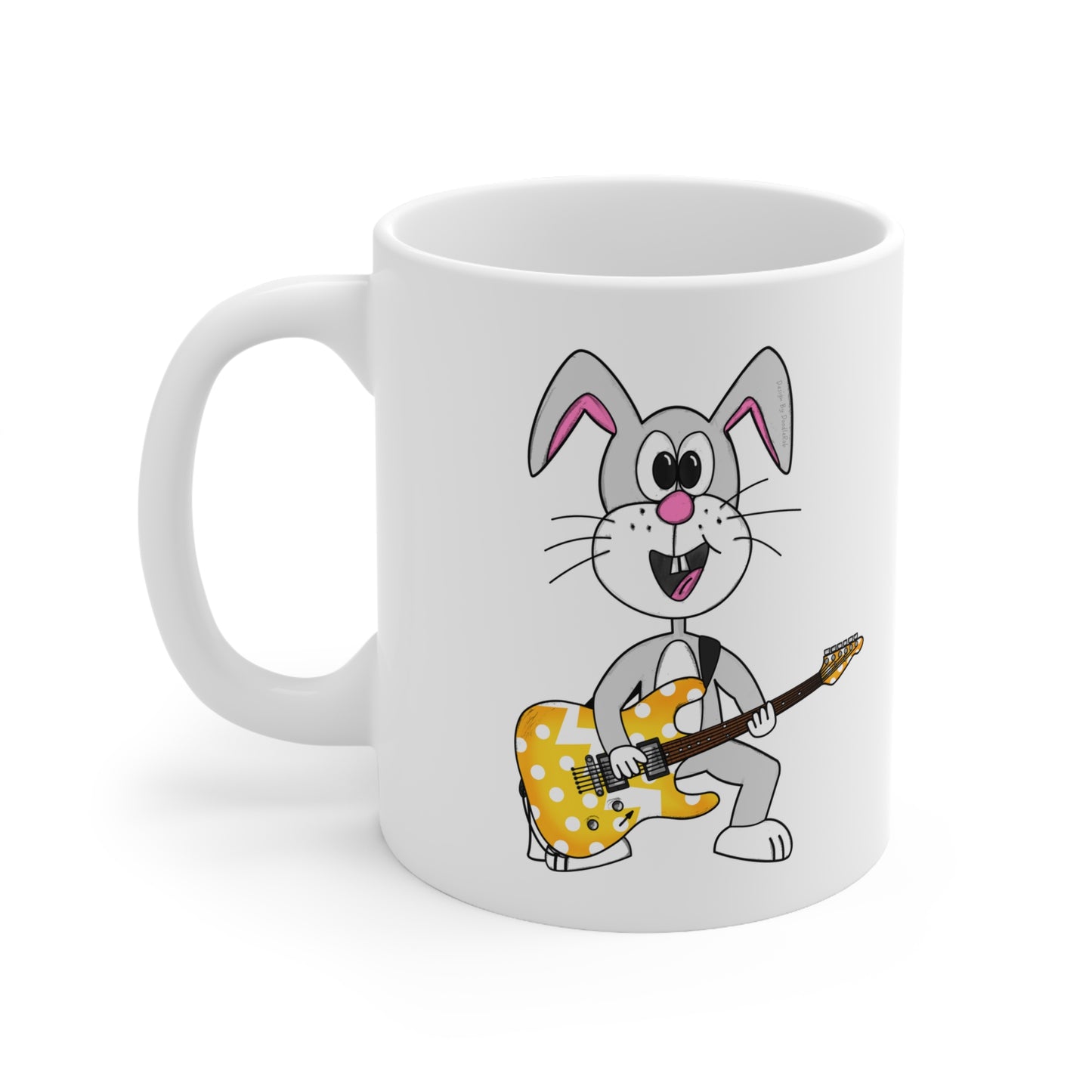 Easter Guitarist Mug - Easter Bunny Playing Guitar - Easter Gift For Kids