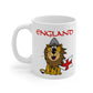 St George's Day Mug - Lion With English Flag - Patriotic England Mug