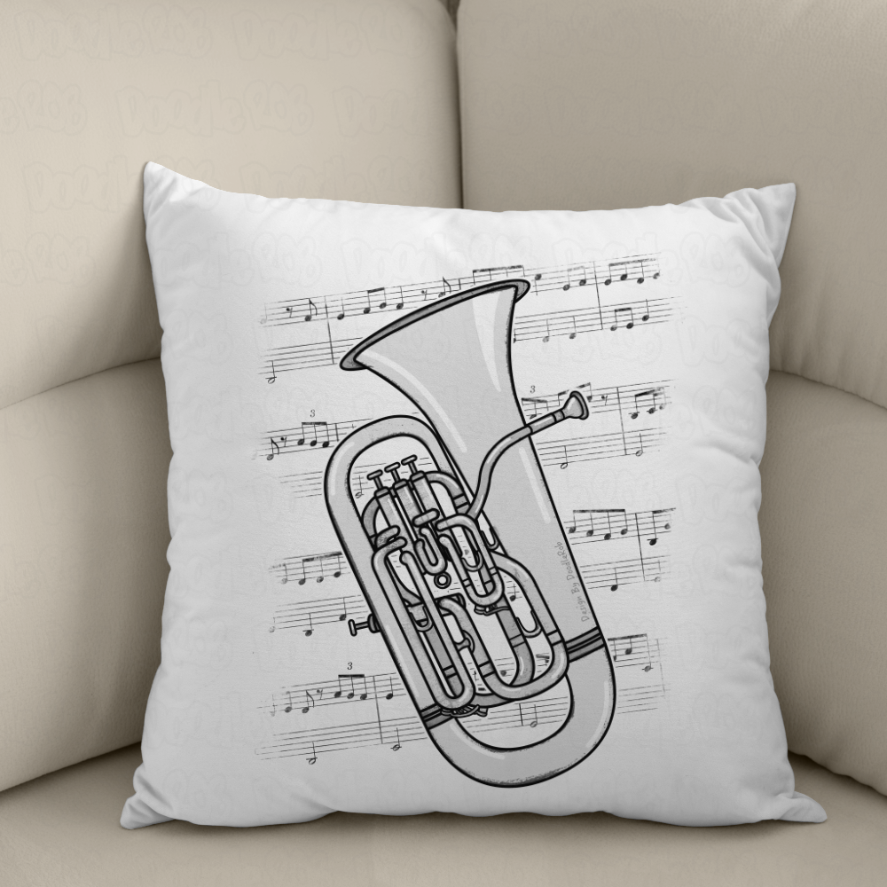 Euphonium Cushion - Euphoniumist Throw Pillow - Brass Musician Home Decor