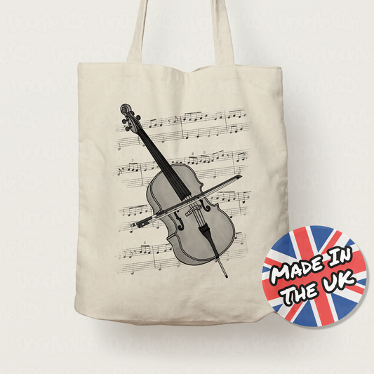 Cello Tote Bag - Gift For Cellist - String Musician Gift
