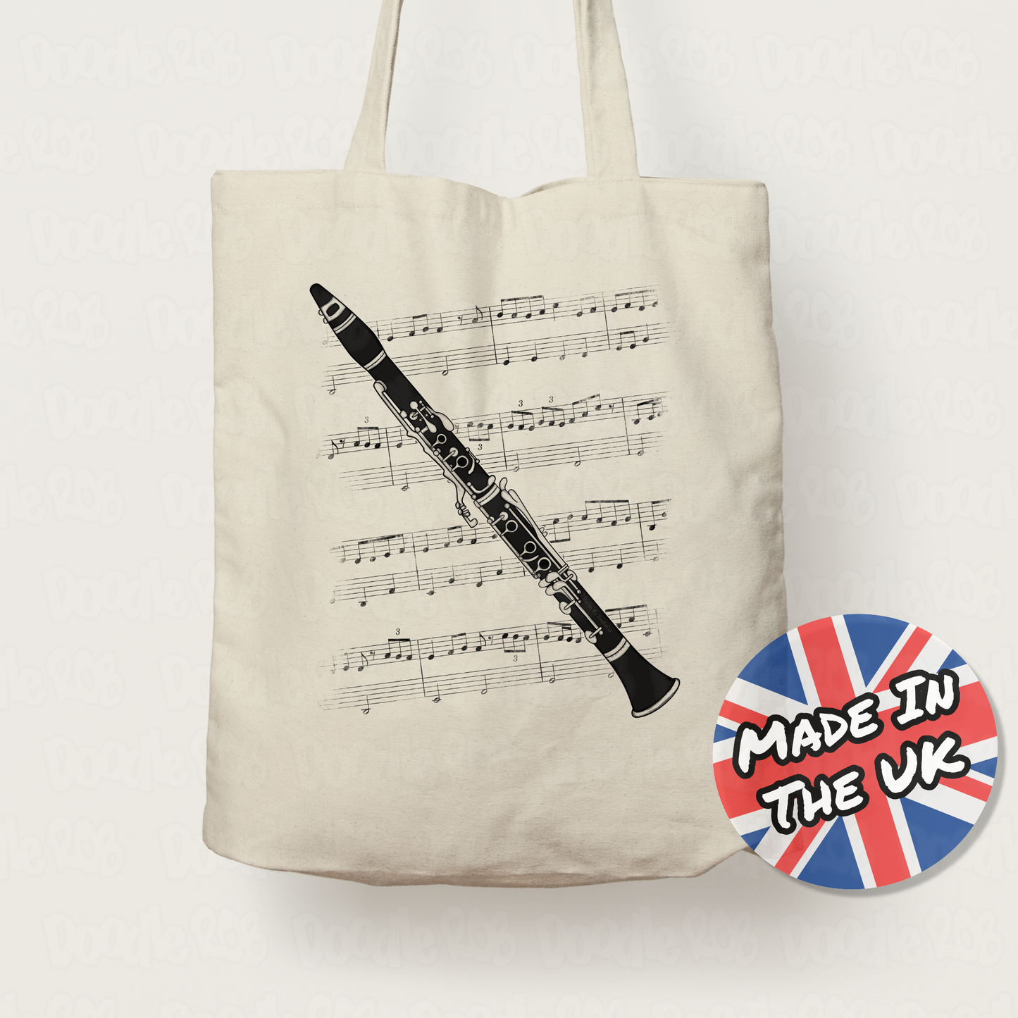 Clarinet Tote Bag - Gift For Clarinetist - Woodwind Musician Gift