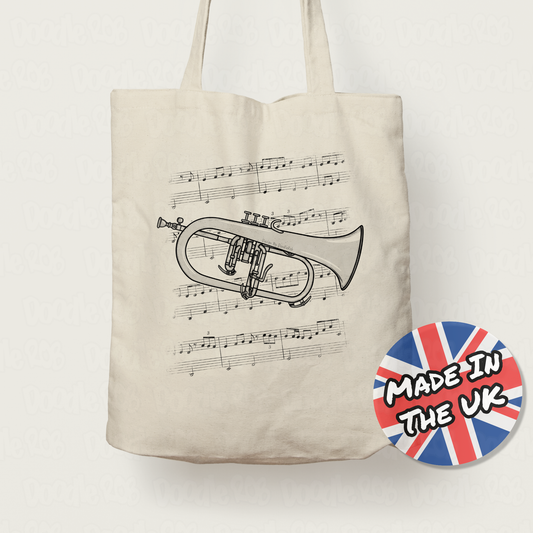 Flugelhorn Tote Bag - Gift For Horn Player - Brass Musician Gift