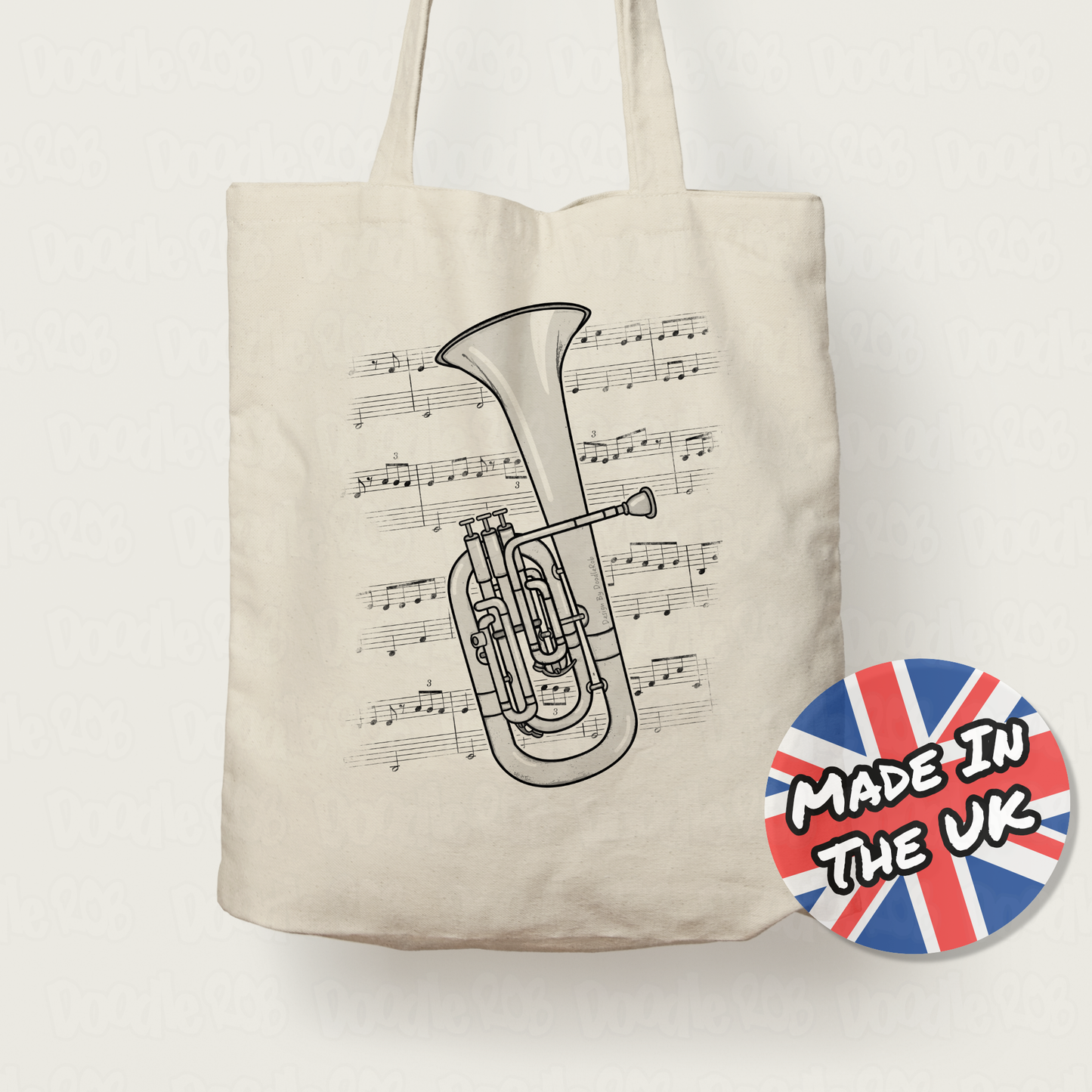 Tenor Horn Tote Bag - Gift For Horn Player - Brass Musician Gift