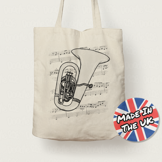 Tuba Tote Bag - Gift For Tubaist - Brass Musician Gift