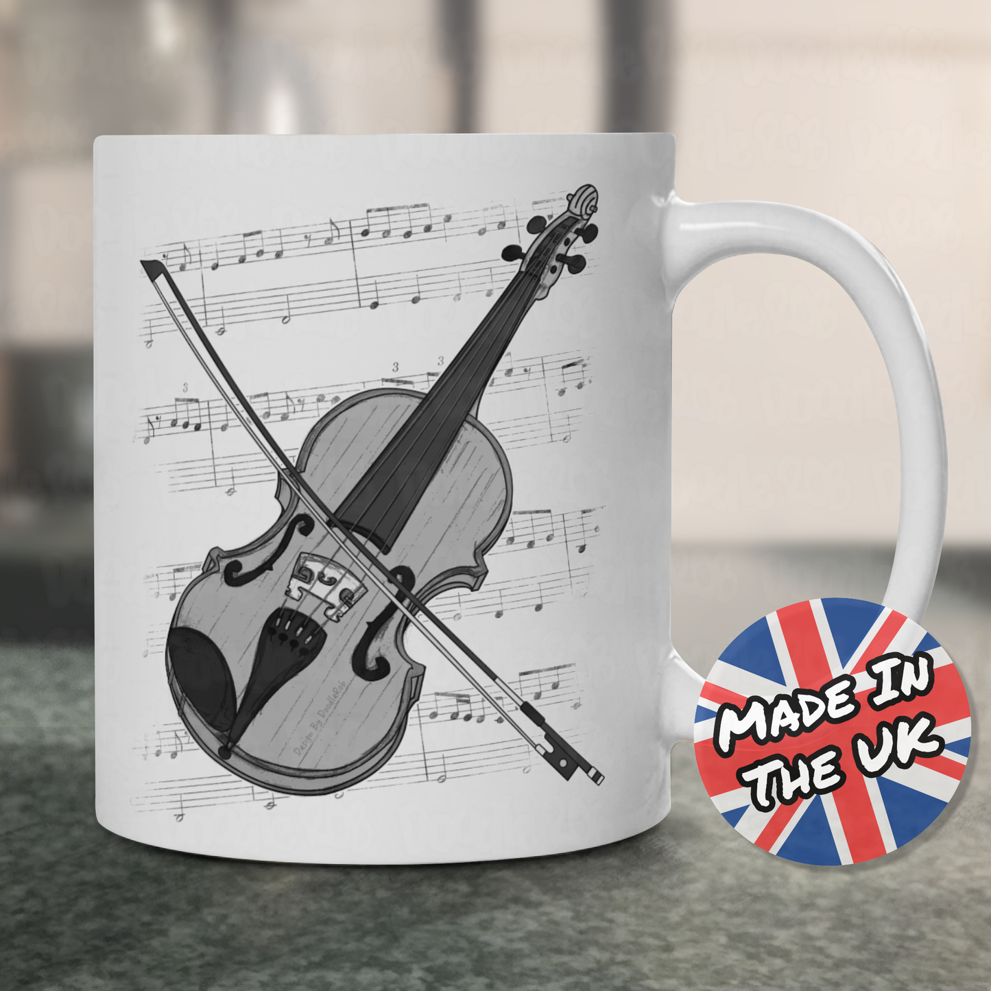 Violin Music Notation Mug - Violinist Mug - String Musician Gift
